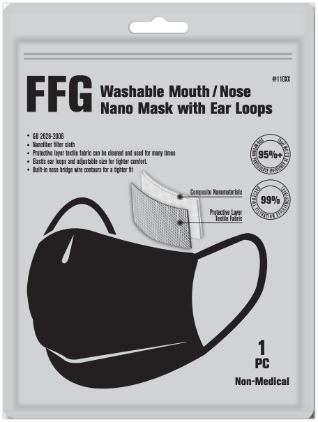 Nano-Tech High Filtration, Reusable Face Mask